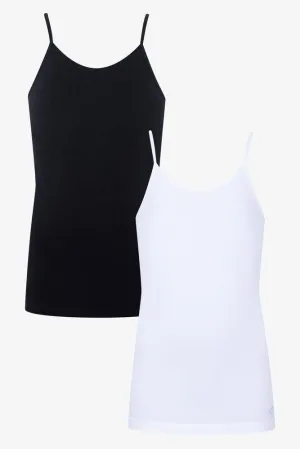 2 Pack Seam-Free Vests Black & White