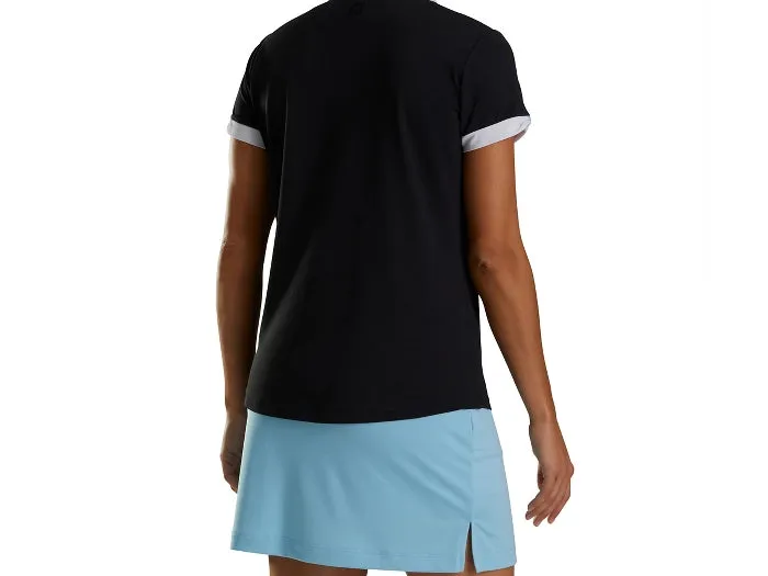 2023 FootJoy Womens Short Sleeve Color Block Polo - Black