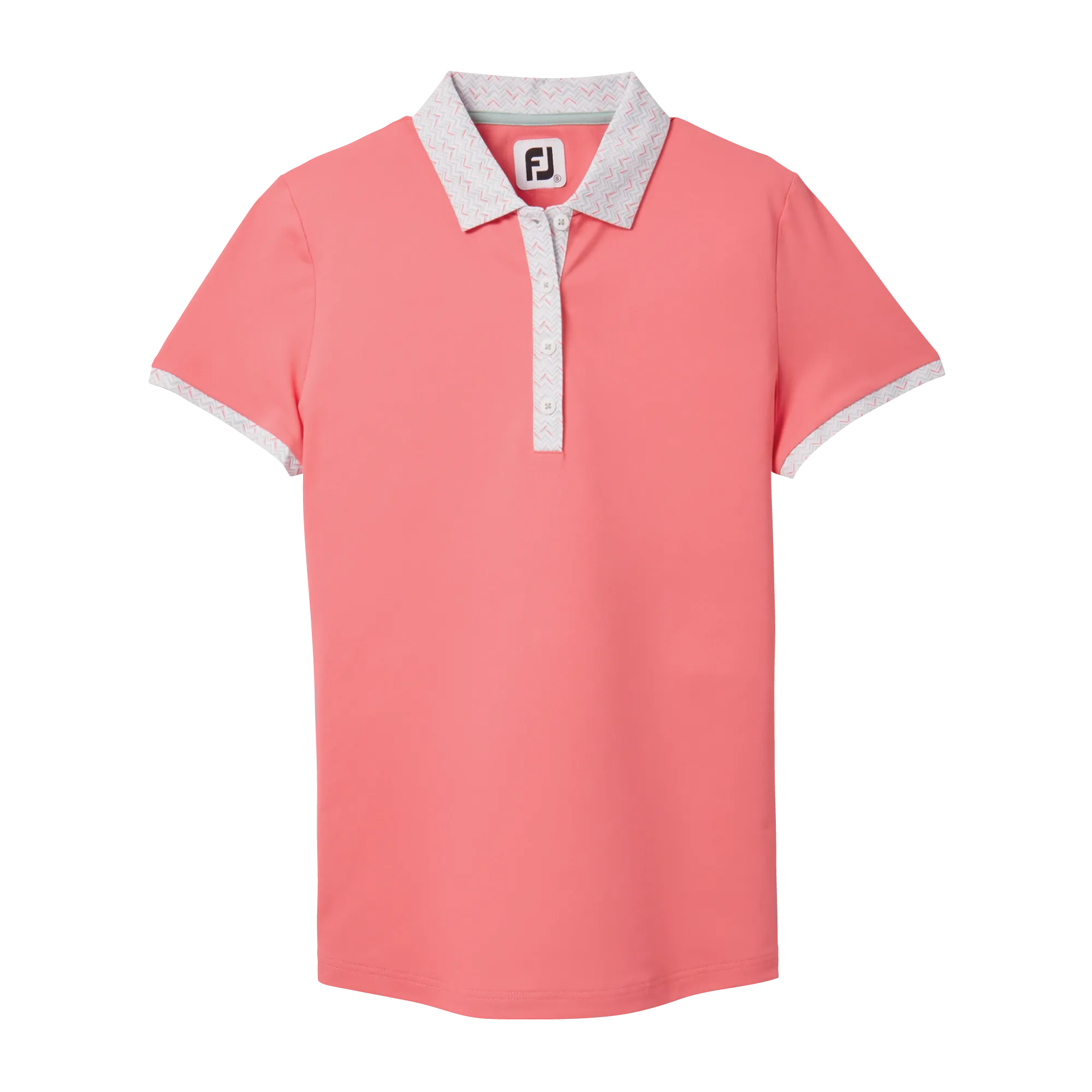 2024 FootJoy Women's Short Sleeve Print Polo - Peach