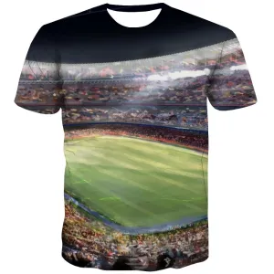 Baseball T shirts Men Stadium T shirts Funny Game T-shirts 3d White Tshirts Cool