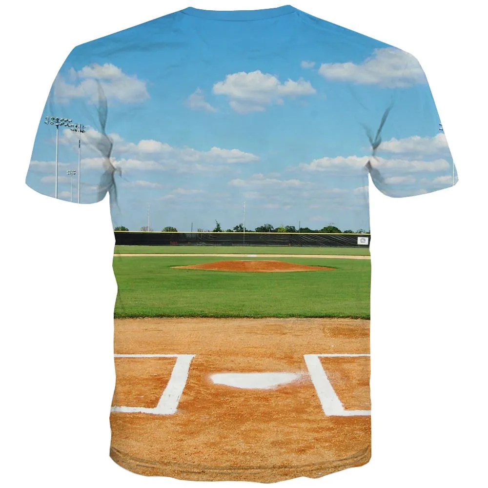 Baseball T shirts Men Stadium T shirts Funny Game T-shirts Graphic White Tshirt Anime