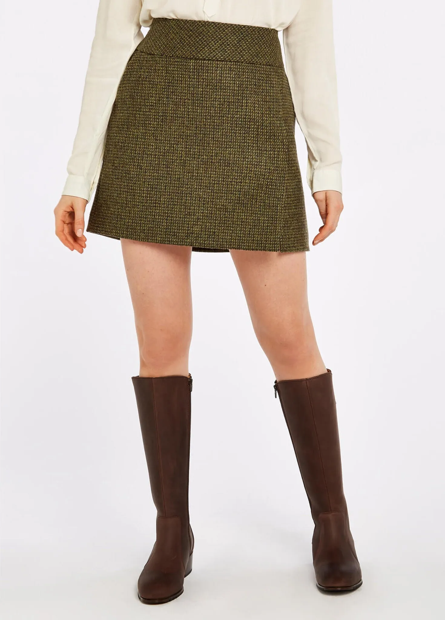 Bellflower Tweed Skirt - Heath