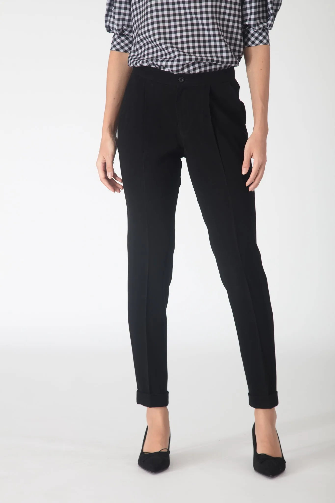 Black Pleated Trousers