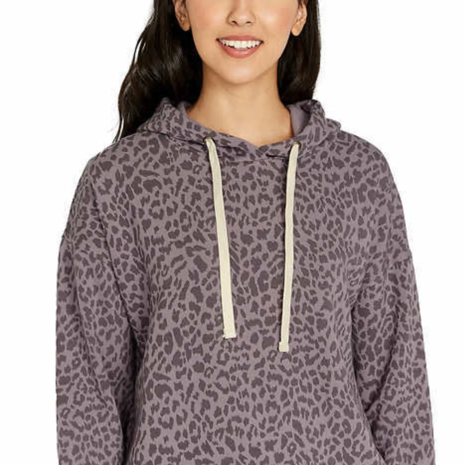 Buffalo Leopard Print Soft Cotton Blend Fleece Lined Sweatshirt Hoodie