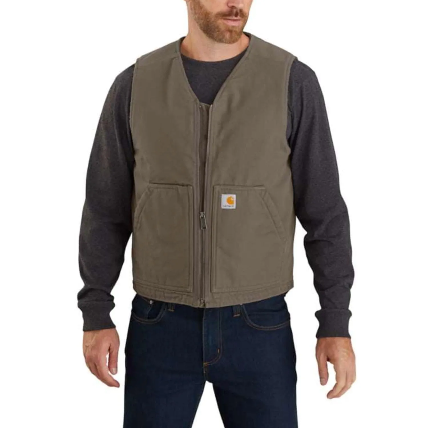 Carhartt Men's Washed Duck Sherpa Lined Vest