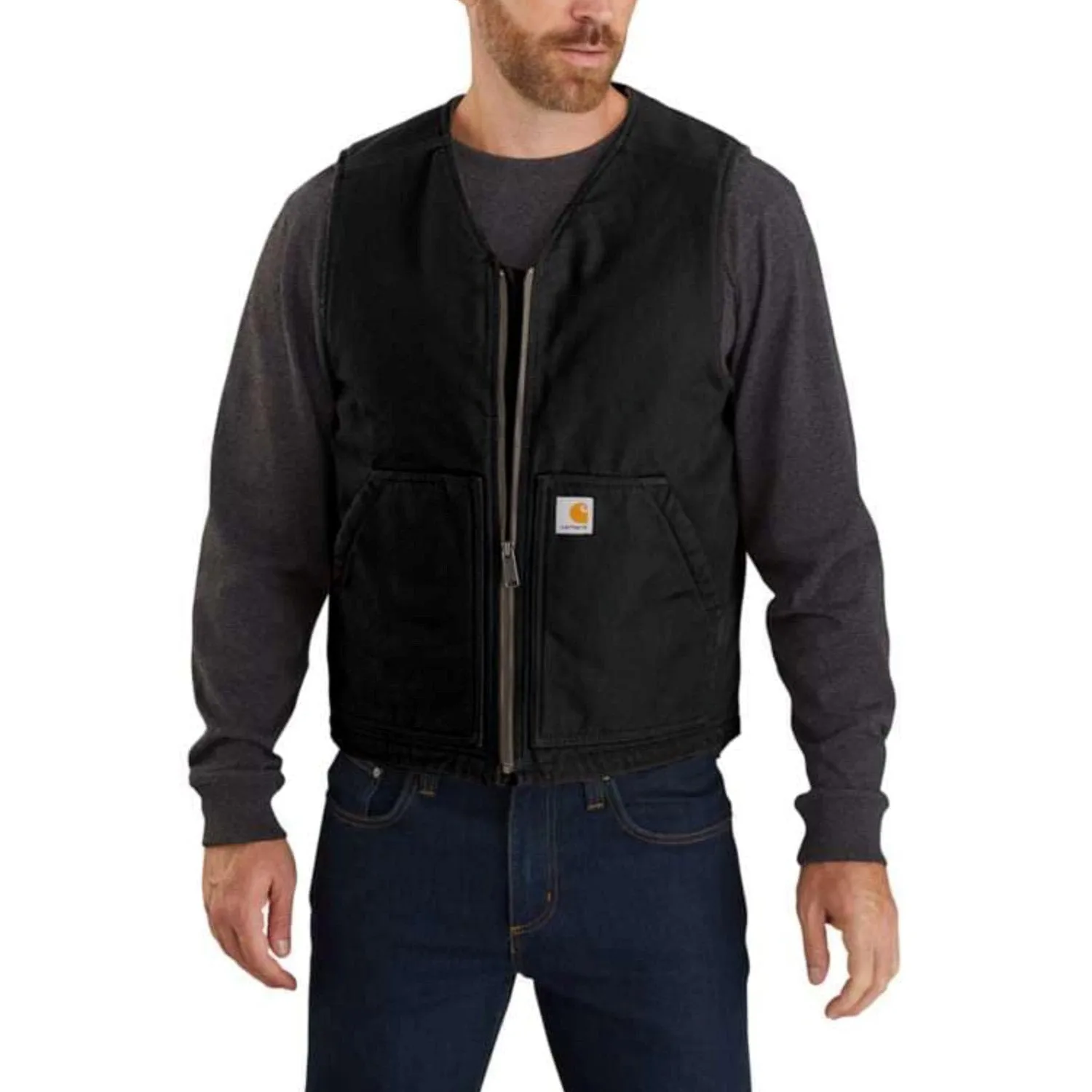 Carhartt Men's Washed Duck Sherpa Lined Vest