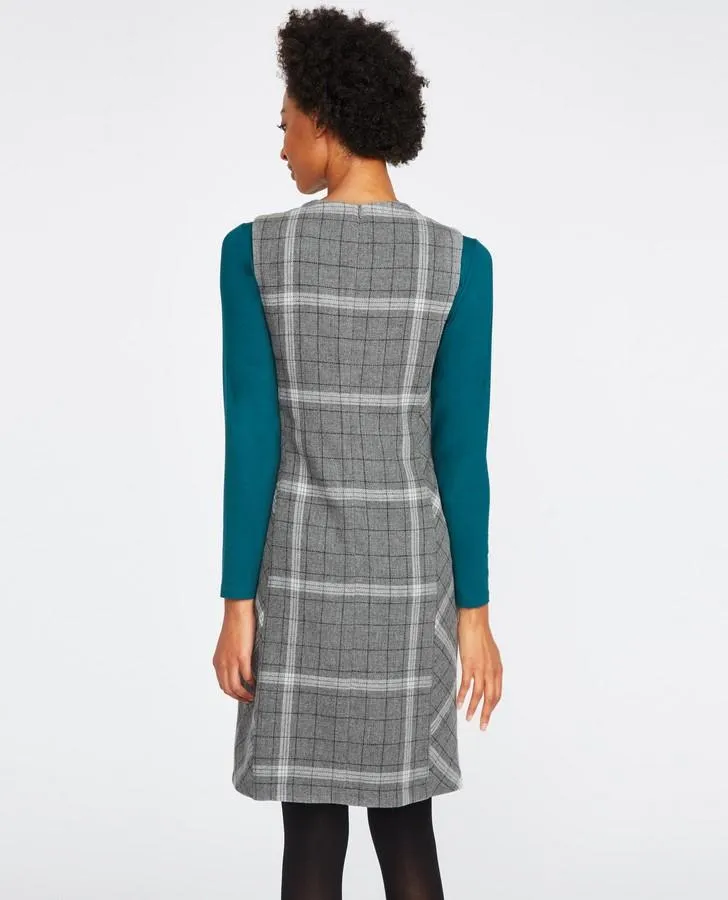 Check Wool Pinafore