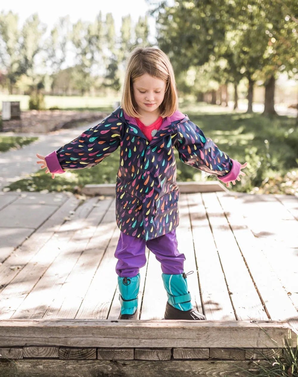 Children's Rain/Trail Pants, Galaxy Purple