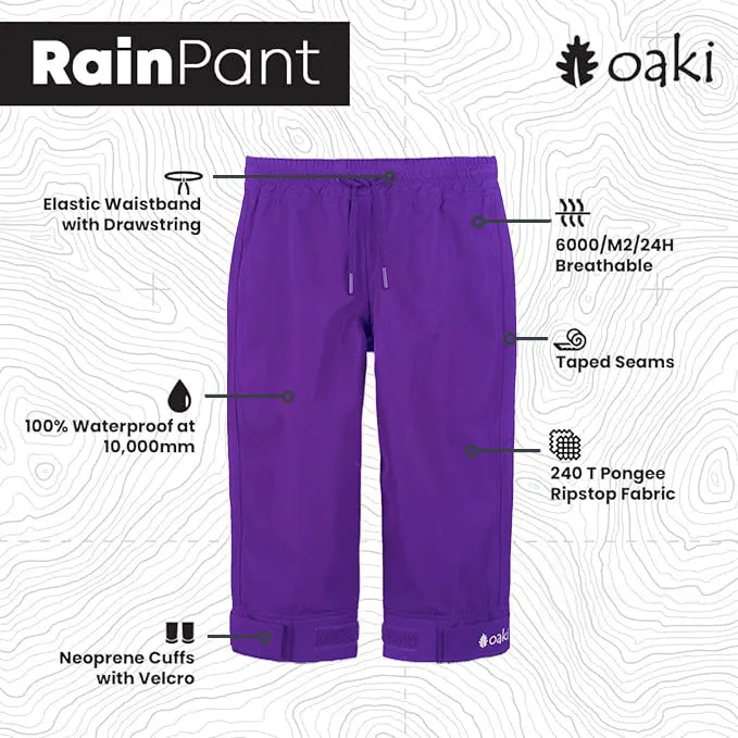 Children's Rain/Trail Pants, Galaxy Purple