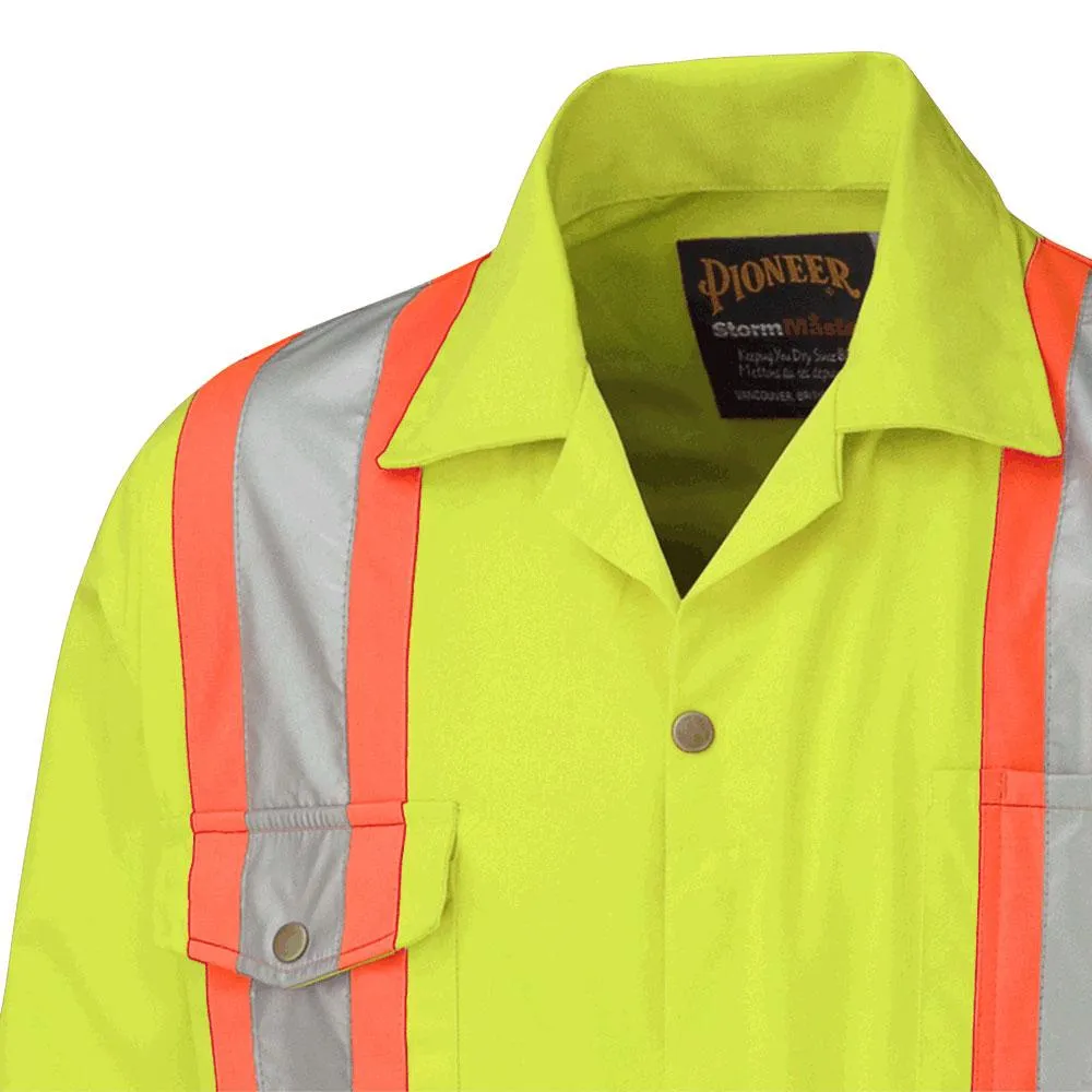 Coveralls - Pioneer Hi-Viz Yellow/Green Polyester/Cotton Saefty Coveralls, 5512 / 5512T