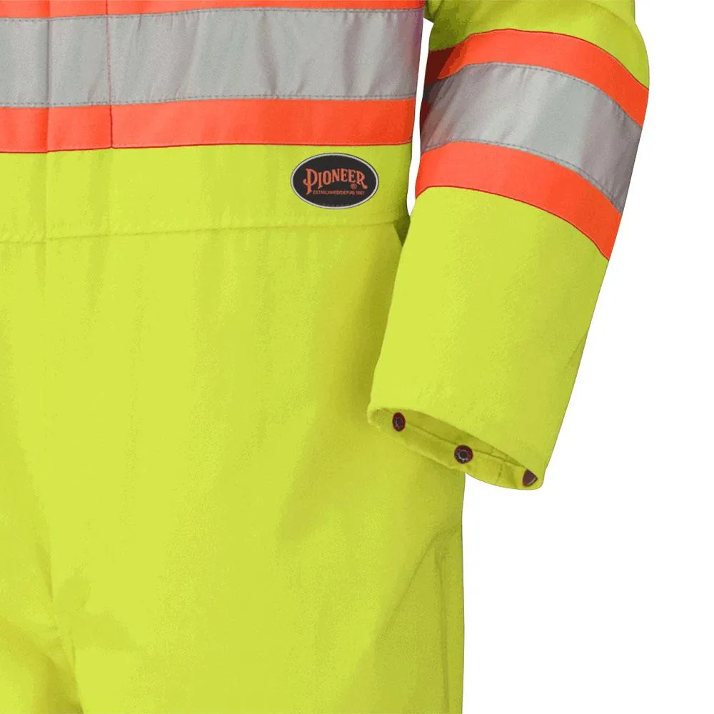 Coveralls - Pioneer Hi-Viz Yellow/Green Polyester/Cotton Saefty Coveralls, 5512 / 5512T