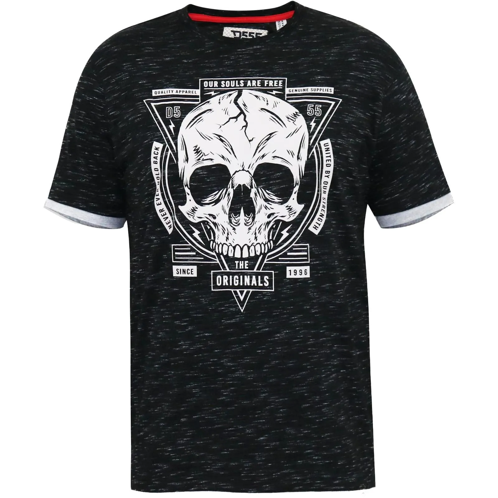 D555 Mens Darren Big & Tall Skull Printed T-Shirt