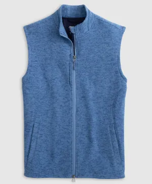 Denalis Double-Zip Fleece Vest in Mid Blue by Johnnie-O