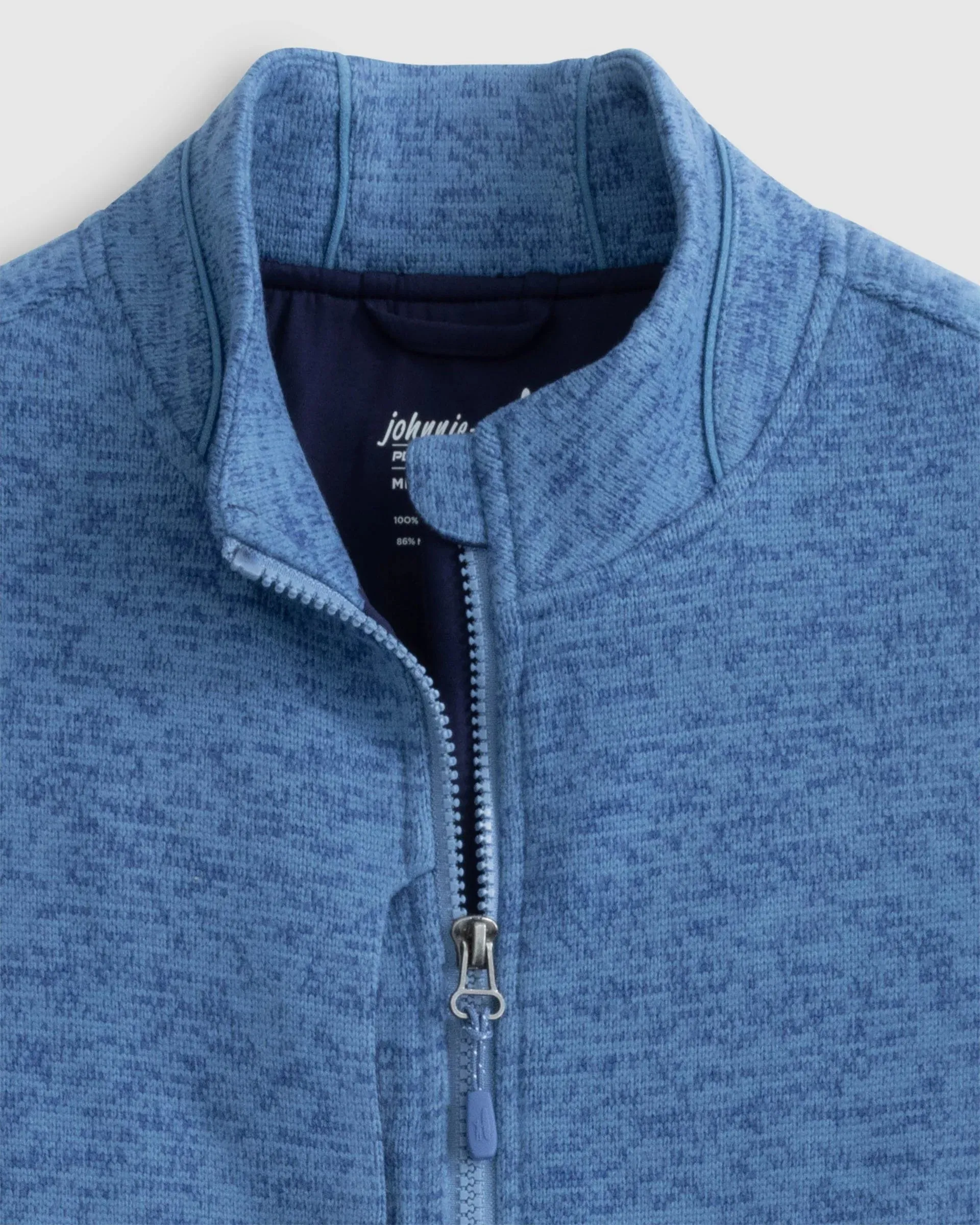 Denalis Double-Zip Fleece Vest in Mid Blue by Johnnie-O