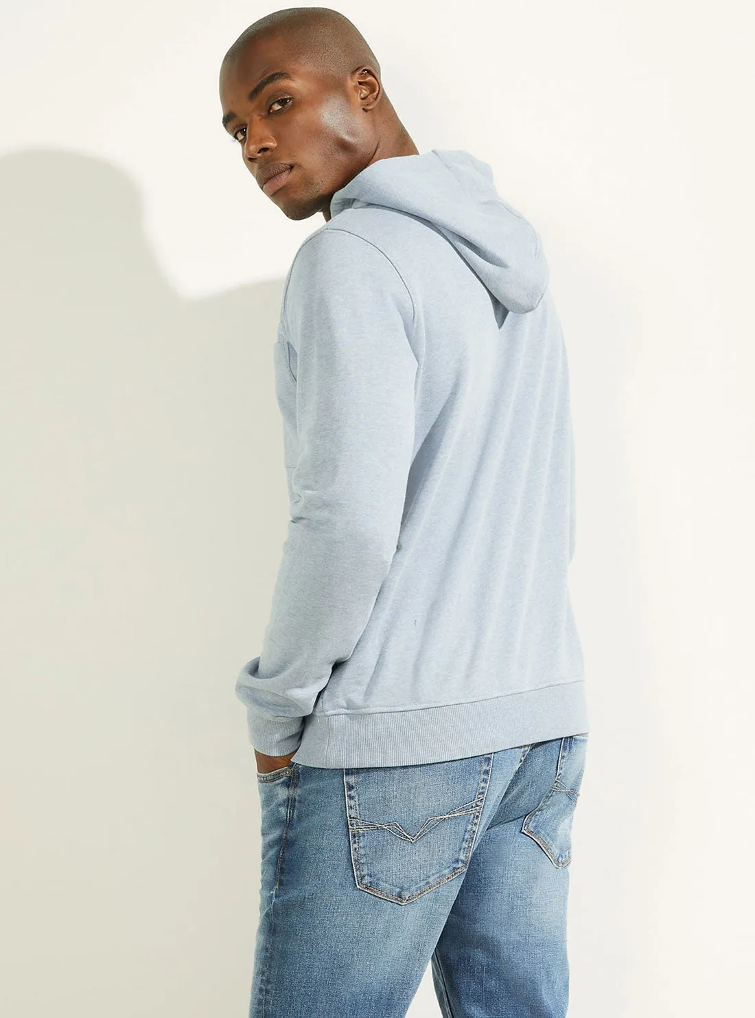 Eco Indigo Blue Almo Fleece Hoodie