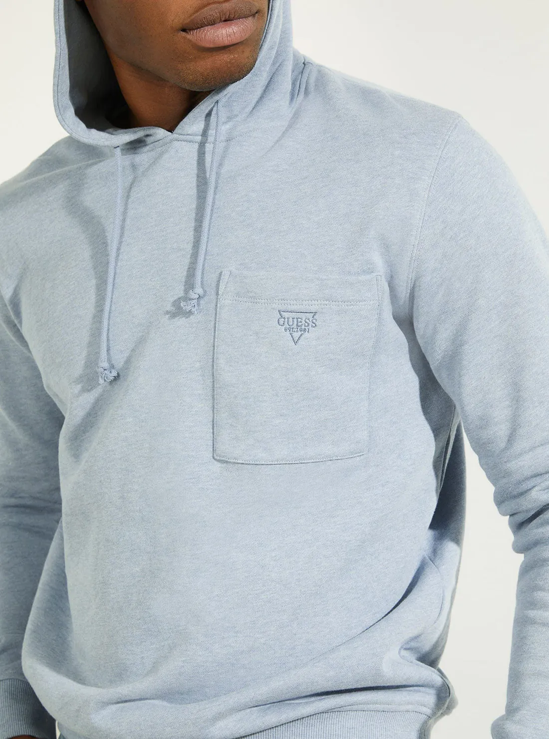 Eco Indigo Blue Almo Fleece Hoodie