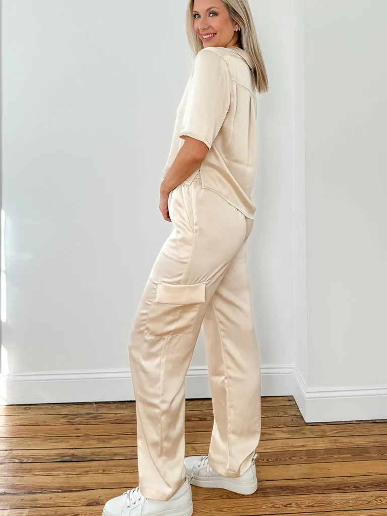 Emmett Cargo Pant-Cream