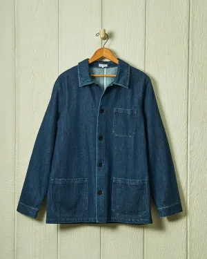 French Workman’s Jacket in Mid Wash Denim