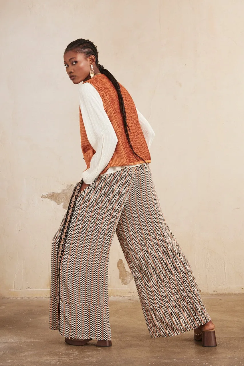 Geometric Print Straight Trouser by NKN