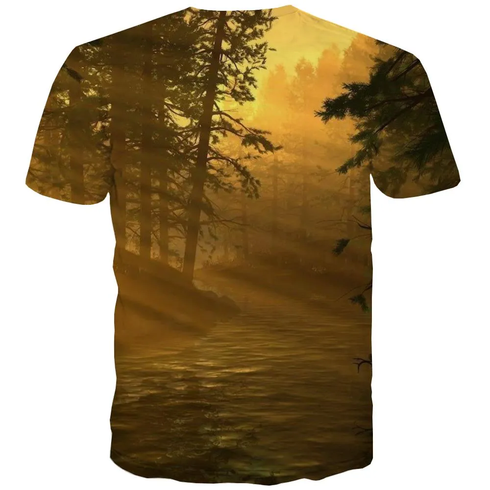 Hunting T shirts Men Jungle Tshirts Novelty Deer T-shirts Graphic Shooter T shirts Funny Camouflage Tshirts Casual