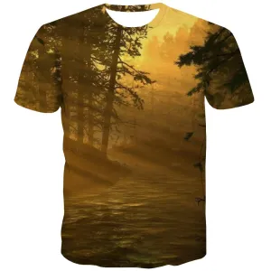 Hunting T shirts Men Jungle Tshirts Novelty Deer T-shirts Graphic Shooter T shirts Funny Camouflage Tshirts Casual