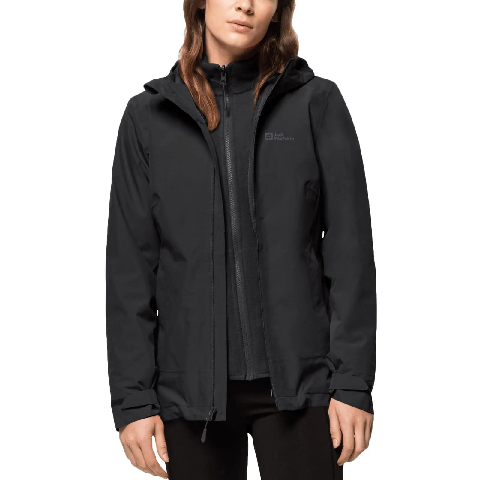 Jack Wolfskin Womens Moonrise 3 IN 1 Fleece Lined Waterproof Jacket