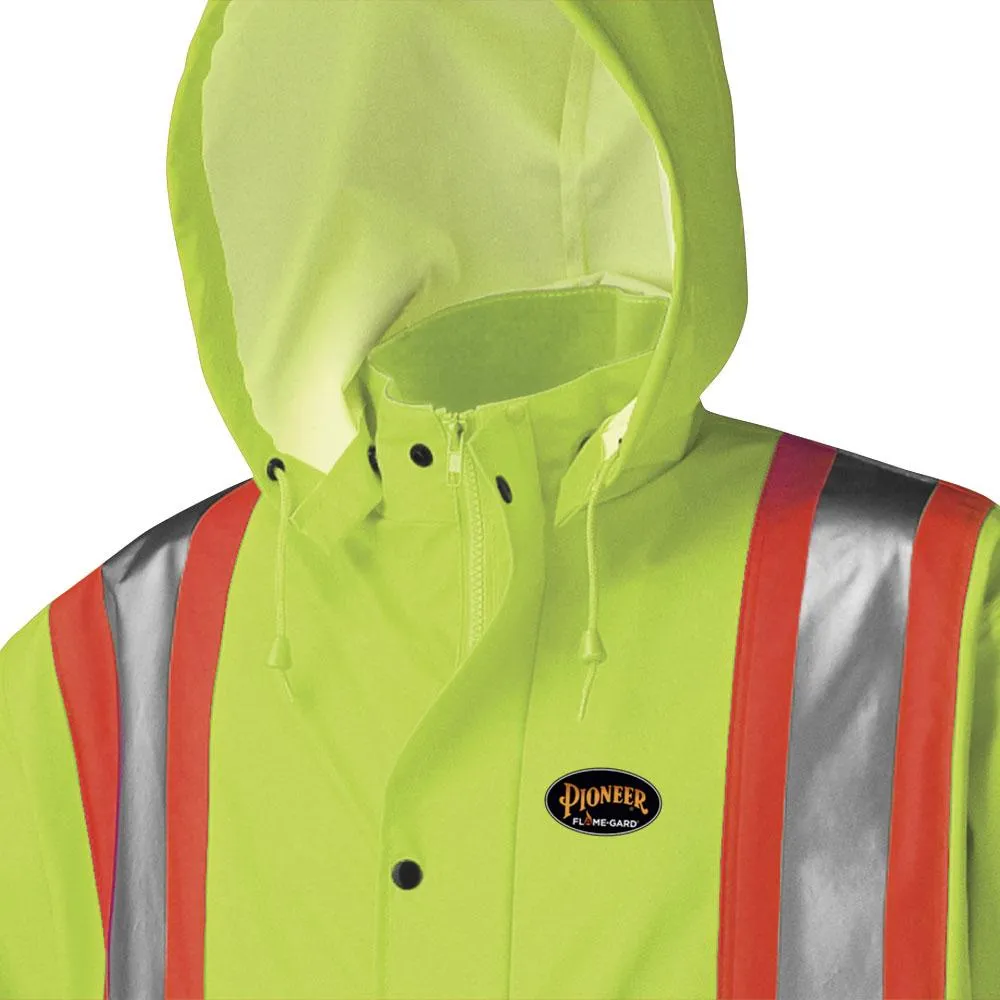 Jacket - Pioneer Hi-Viz Flame Resistant Waterproof Safety Long Coat, 5896 / 5897