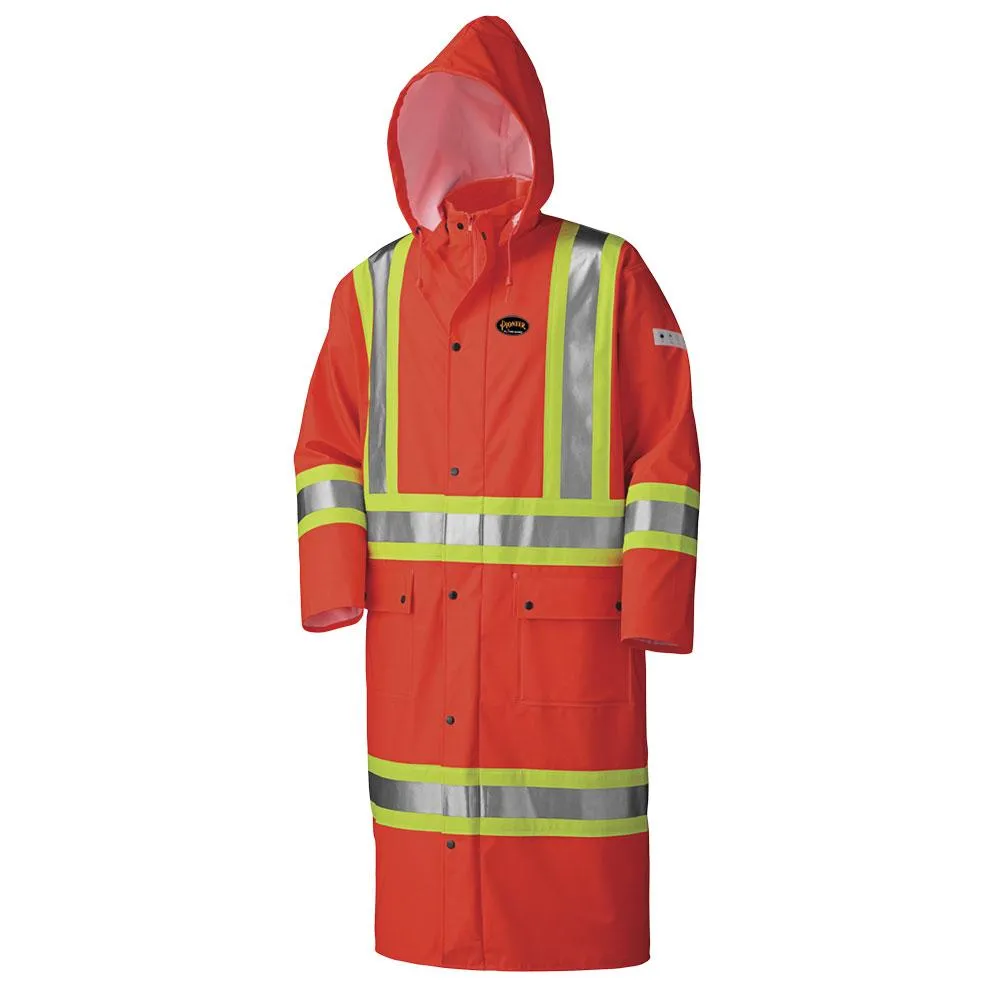 Jacket - Pioneer Hi-Viz Flame Resistant Waterproof Safety Long Coat, 5896 / 5897