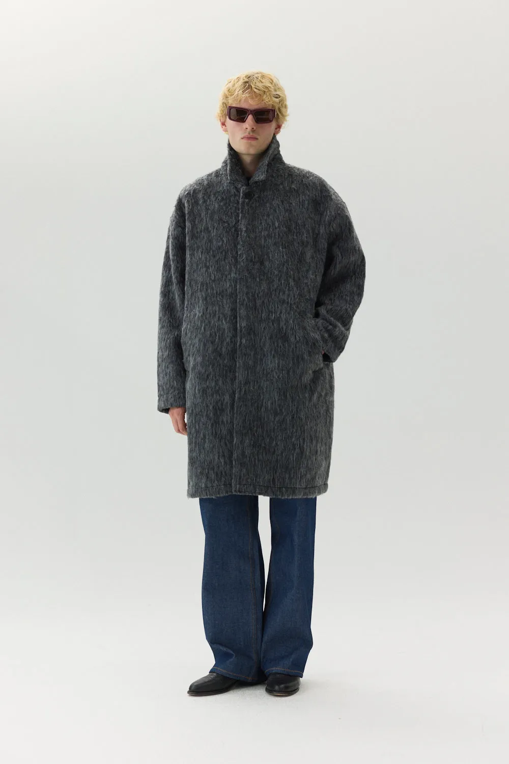 JOBA CARCOAT FUZZY AW24 GREY