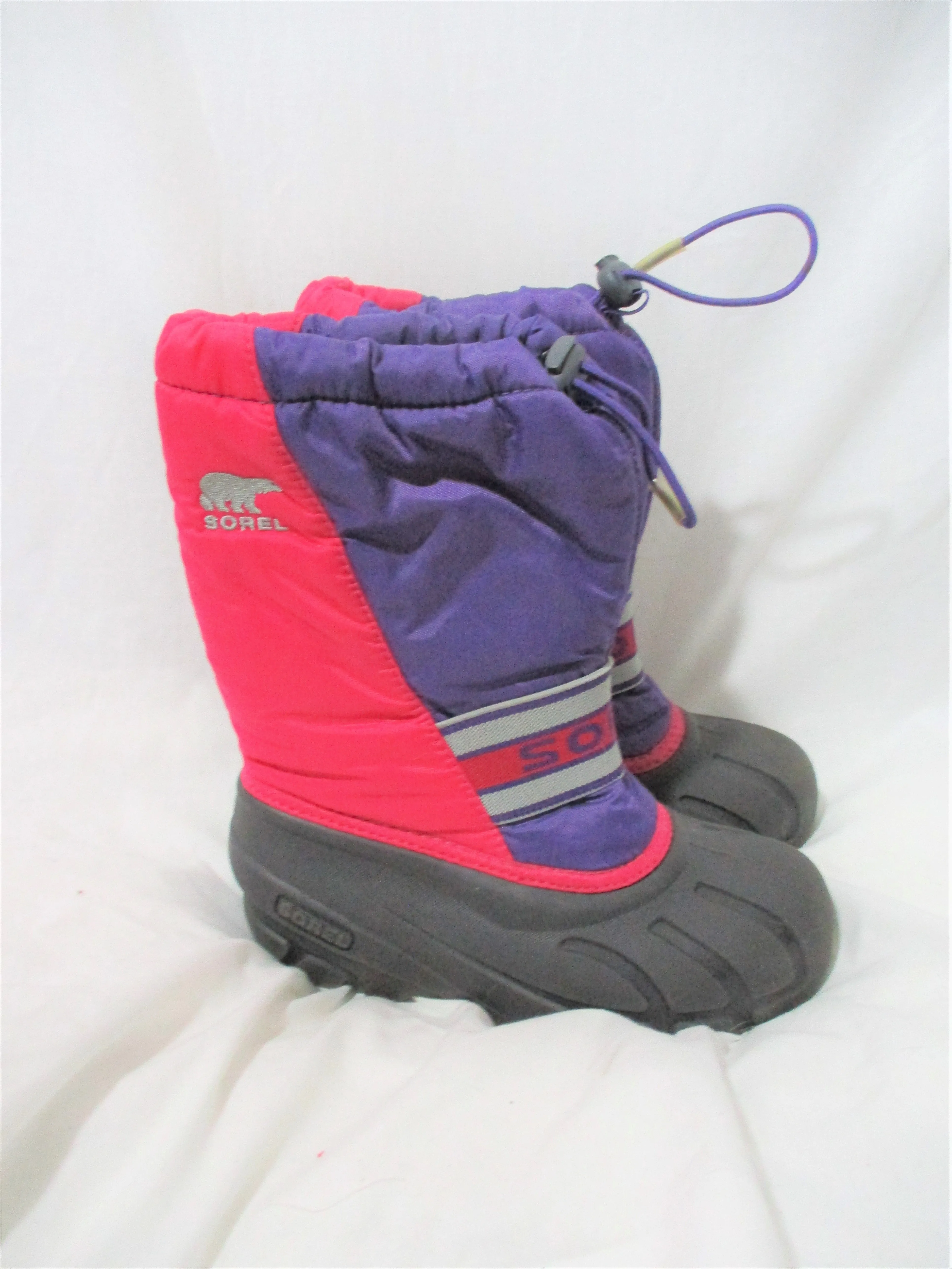 Kids Preschool Girls SOREL Insulated Rain Snow Boots Shoes Winter PINK 2 PURPLE