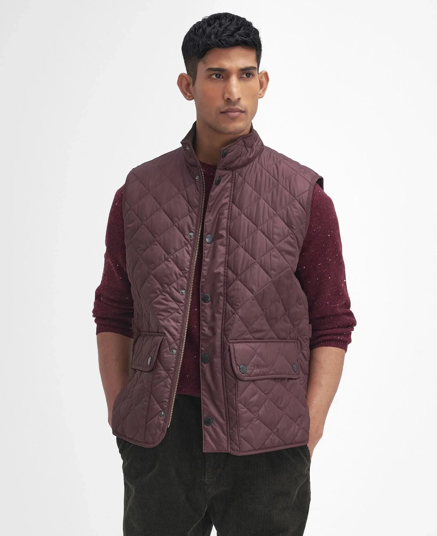 Lowerdale Gilet in Winter Blackberry by Barbour