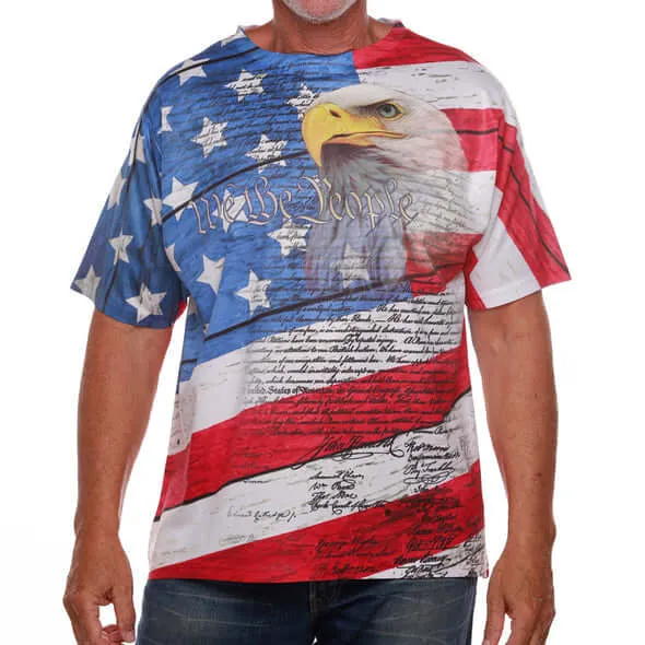 Men's USA Eagle Quick Dry T-Shirt Bundle of 4 Shirts