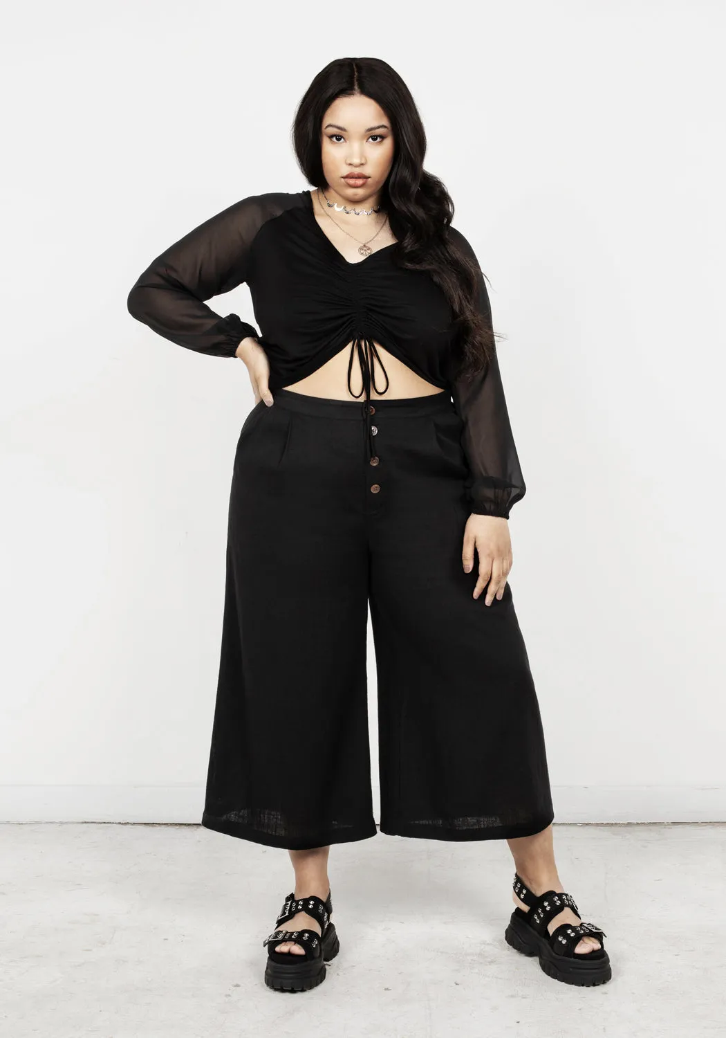 Mildred Flowy Crop Trousers