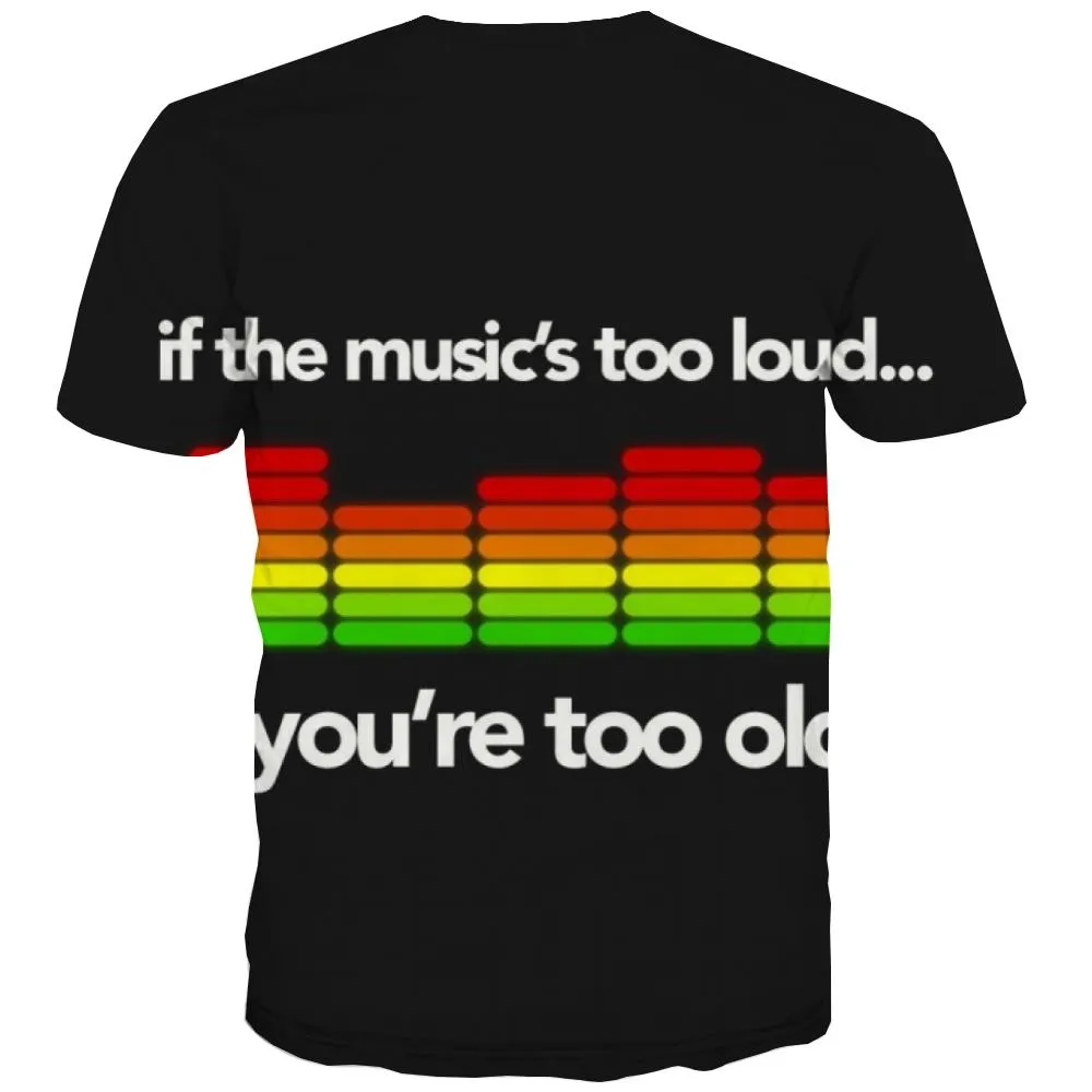 Music T shirts Men Instrument Tshirt Anime Retro T shirts Funny Electronic T-shirts 3d