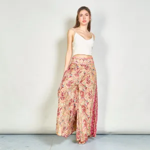 Paisley printed flowy trousers wholesale