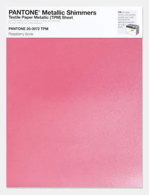 Pantone Metallic Shimmers Textile Paper Metallic Sheet 20-0072 Raspberry Soda