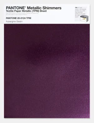 Pantone Metallic Shimmers Textile Paper Metallic Sheet 20-0124 Aubergine Gleam