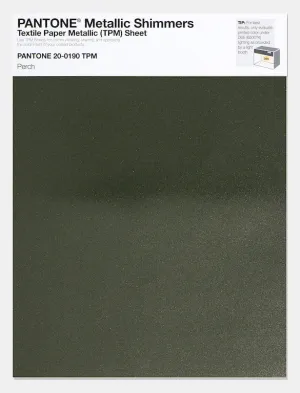 Pantone Metallic Shimmers Textile Paper Metallic Sheet 20-0190 Perch