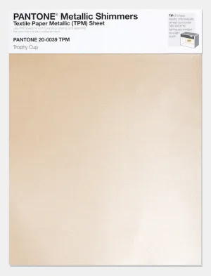 Pantone Metallic Shimmers Textile Paper Metallic (TPM) Sheet 20-0039 Trophy Cup