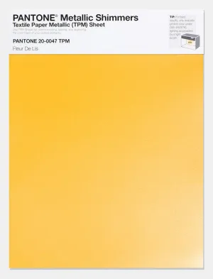 Pantone Metallic Shimmers Textile Paper Metallic (TPM) Sheet 20-0047 Fleur De Lis