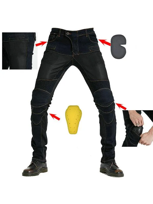 PK-719 Motorcycle Riding Jeans Summer Breathable Riding Pants Elastic Slim Fit Racing