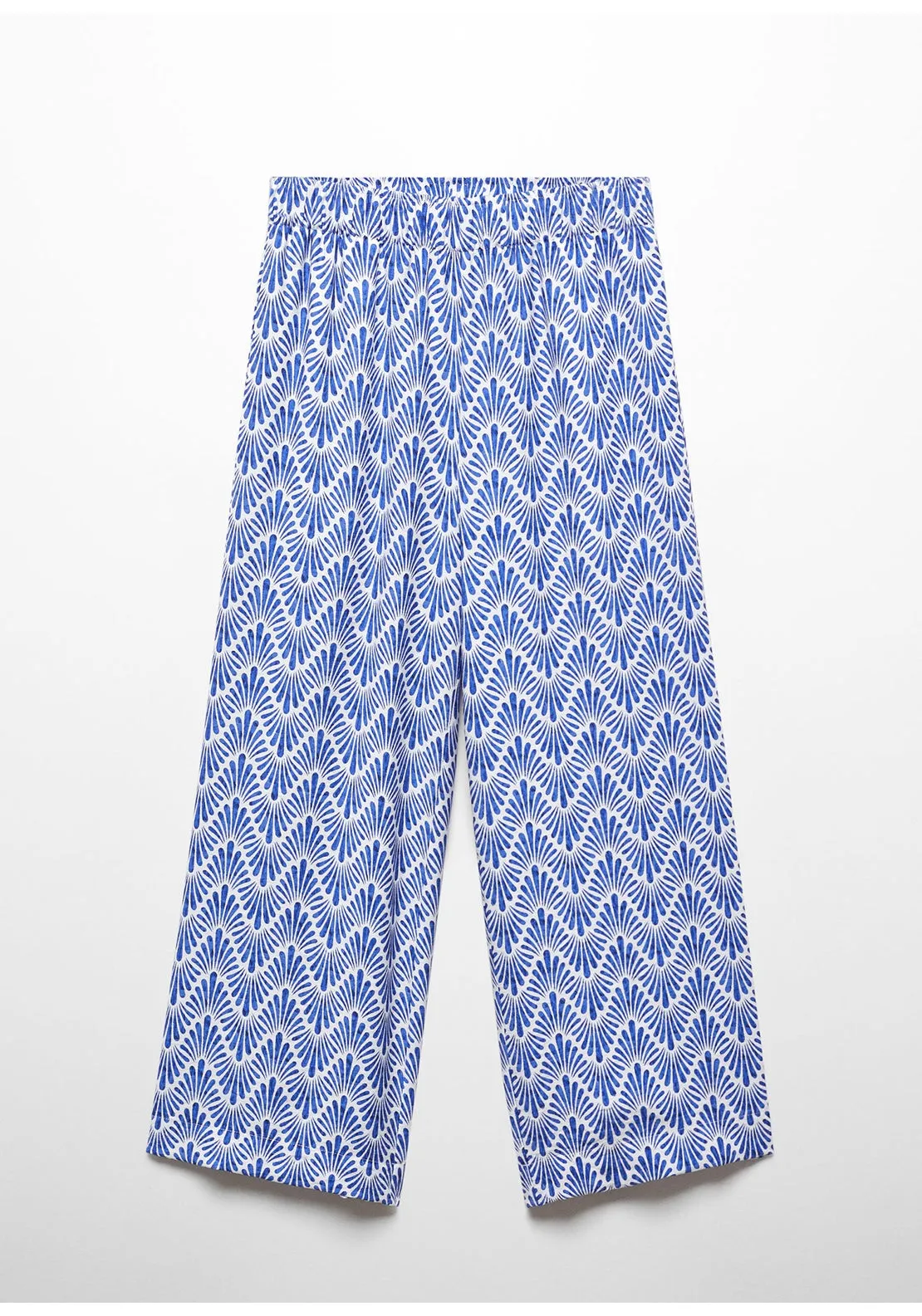 Printed straight trousers