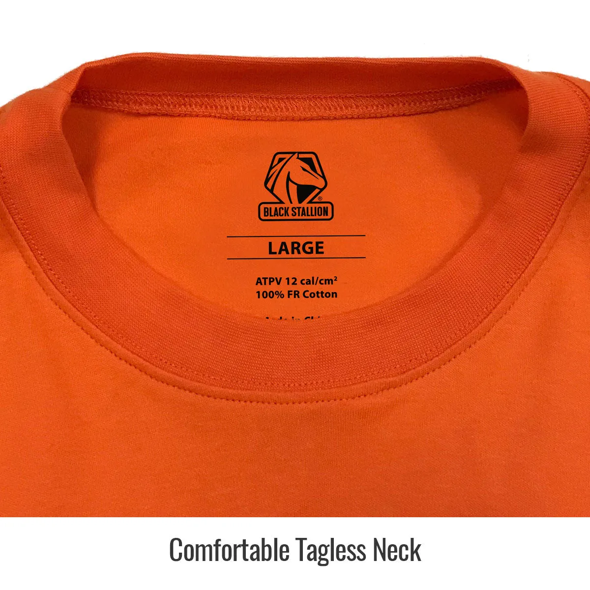 Revco TF2510-OR NFPA 2112 & NFPA70E 7 oz. Orange FR Cotton Long Sleeve T-Shirt (1 Shirt)