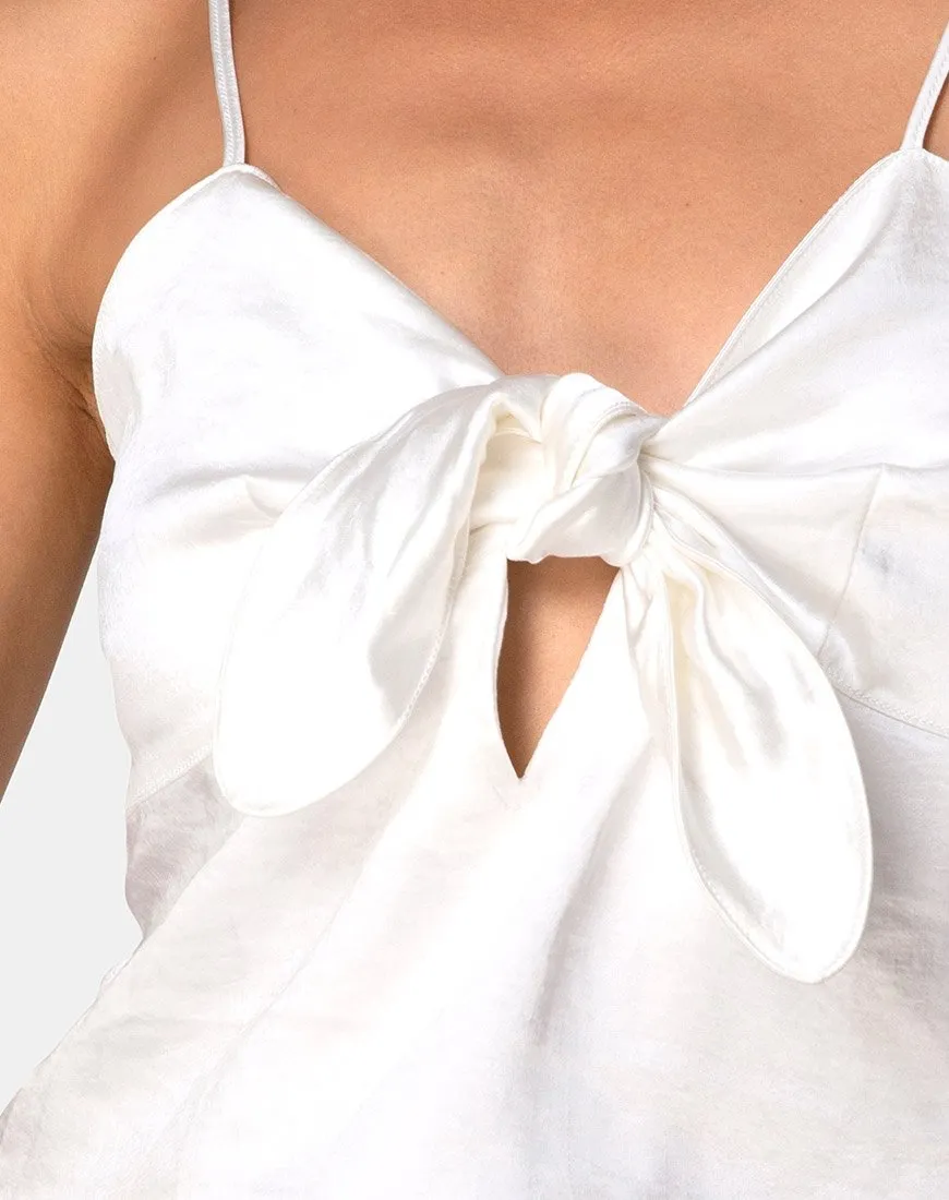 Roce Top in Satin Ivory