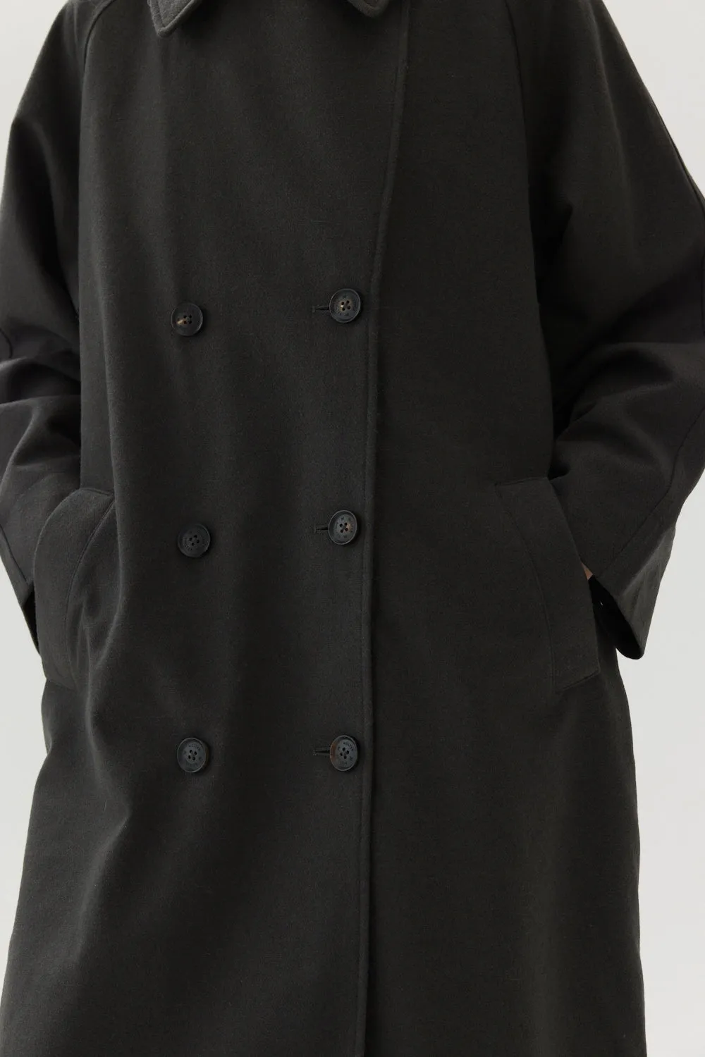 ROOMY TRENCH TECHWOOL AW24 FOREST GREEN