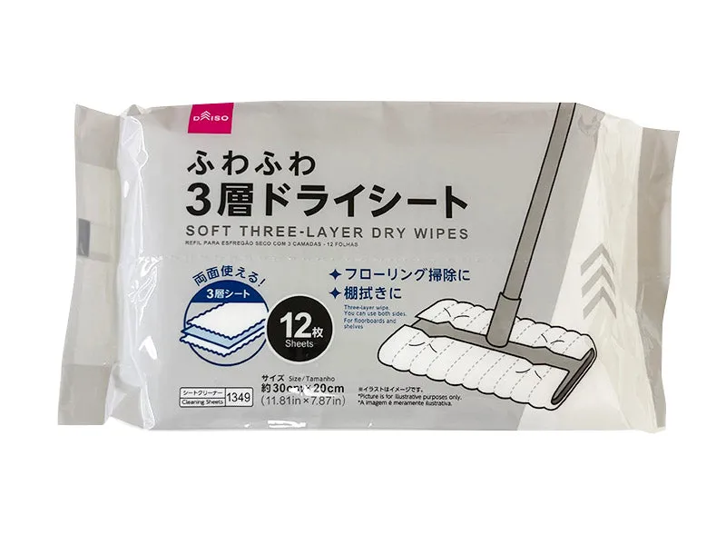 Soft Three Layers Dry Wipes