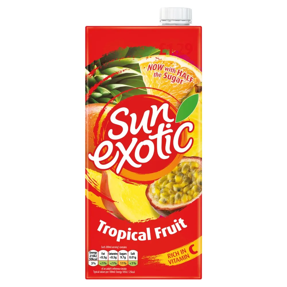 Sun Exotic Tropical Fruit Pack of 12x1 Litre