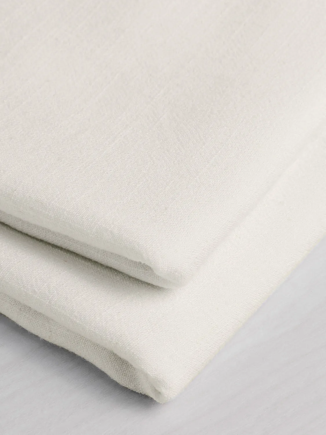 Textured Viscose Linen  - Cream