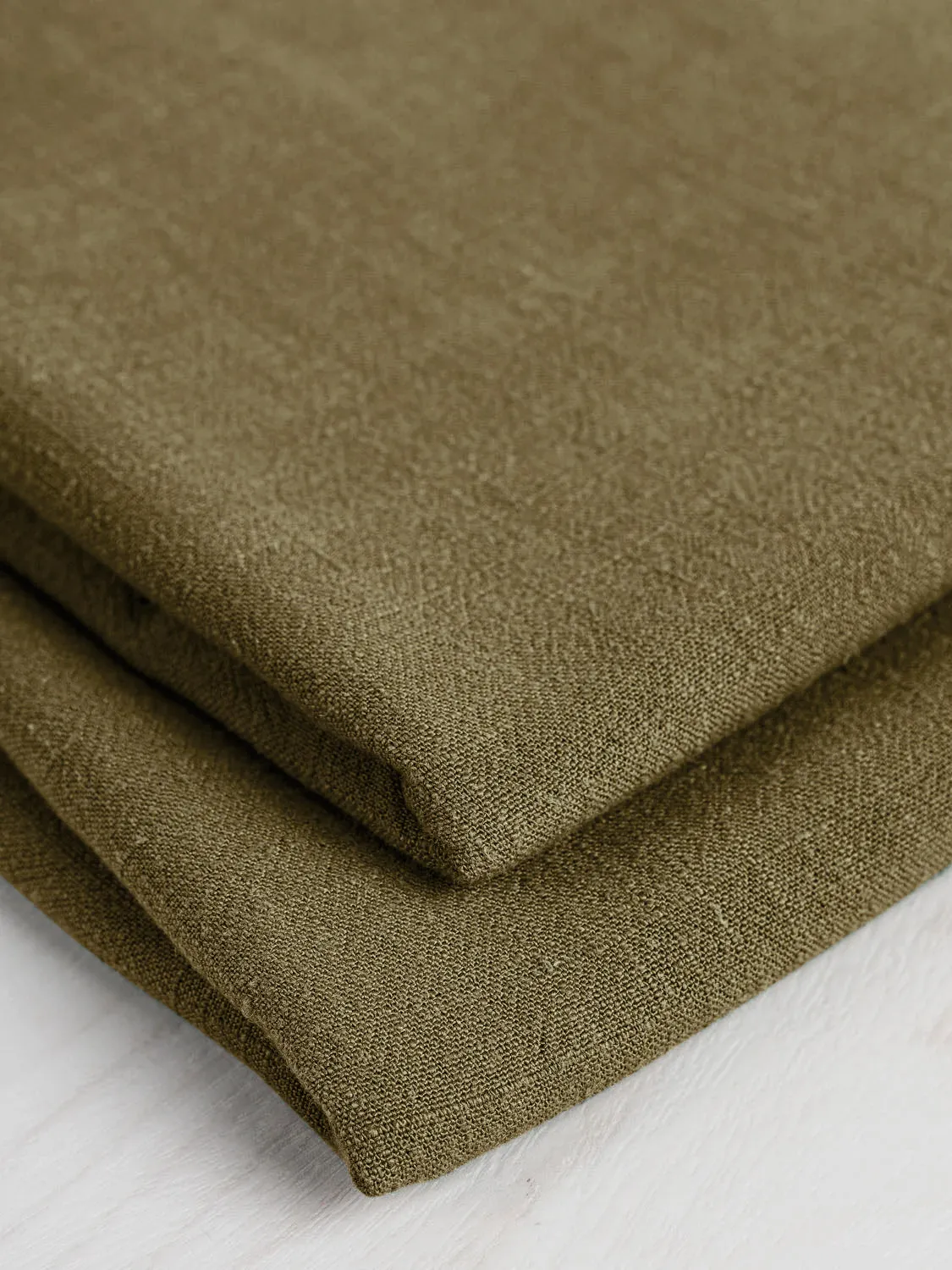 Textured Viscose Linen  - Moss