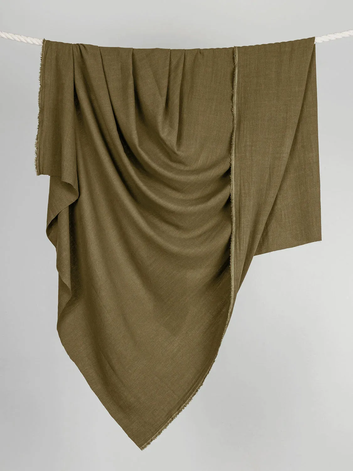 Textured Viscose Linen  - Moss